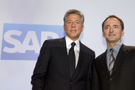 SAP AG Co-Chief Executive Officers Bill McDermott and Jim Hagemann Snabe 