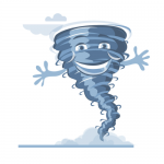 cartoon of a tornado